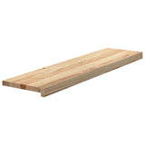 Stair Treads 4 pcs Untreated 100x30x2 cm Solid Wood Oak 3282902
