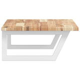 Basin Shelf Wall Mounted Steel and Solid Wood Acacia 3302786
