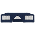 ZNTS Professional Party Tent with Side Walls 4x9 m Blue 90 g/m 48530