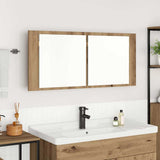 LED Mirror Cabinet Artisan Oak 100 x 12 x 45 cm Engineered Wood 875043