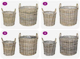 Planter Basket GENDT 2 pcs Natural Grey Kubu Rattan 42020957