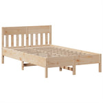 ZNTS Bed Frame without Mattress 120x200 cm Solid Wood Pine 3323263