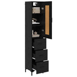 Highboard Black Oak 34.5 x 34 x 180 cm Engineered Wood 3416061