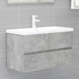 ZNTS 2 Piece Bathroom Furniture Set Concrete Grey Engineered Wood 804885