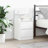 Bedside Cabinet with 2 Drawers White 38x34x80 cm 861355