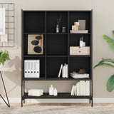 Bookcase Black Engineered wood, steel Medium Bookcase 3214329