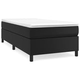 Box Spring Bed Frame Black Single Faux Leather 3121214