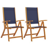 Folding Chairs 2 pcs Solid Wood Acacia and Textilene 4008422