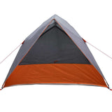 Camping Tent Grey and Orange 275 x 230 x 140 cm Taffeta 42001195