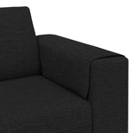Sofa Set 3 pcs Black Fabric 3335114
