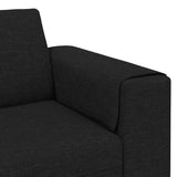 Living Room Couch 3 pcs Black Polyester 3335114