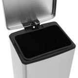 Dustbin with Pedal Anti-fingerprint 30L Silver Stainless Steel 149571