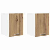 Hanging Cabinet 2 pcs Artisan Oak and White 30 x 31 x 40 cm 884129