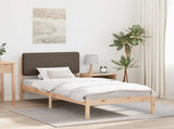 Bed Frame with Upholstered Headboard Taupe 80 x 200 cm 877942