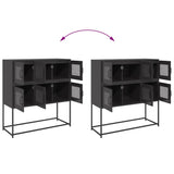 Sideboard Black 100.5x39x107 cm Cold-rolled Steel 853422