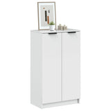 Shoe Cabinet High Gloss White 59x35x100.5 cm Engineered Wood 811445