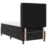 LED Box Spring Bed with Mattres Black 100 x 200 cm Velvet 3343858
