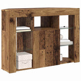 Corner LED TV Cabinet 100x40x68cm Old Wood Engineered Wood 889793
