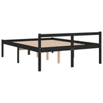 Senior Bed without Mattress Black 150x200cm King Size 810623