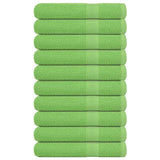 Towels 10 pcs Apple Green 100x200 cm 360 gsm 100% Cotton 137036