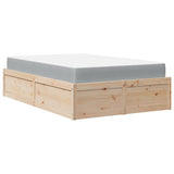 Bed with Mattress 120x200 cm Solid Wood Pine 3281937