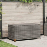 Garden Storage Box Light Grey 120x65x61 cm Poly Rattan 310090