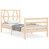 Bed Frame without Mattress Single Solid Wood 3194341