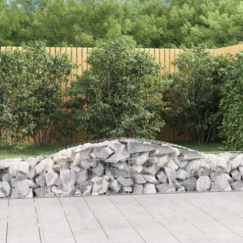 Arched Gabion Basket 400x50x40/60 cm Galvanised Iron 153532