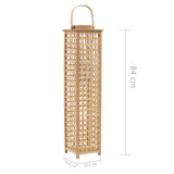 Hanging Candle Lantern Holder Bamboo Natural 246815