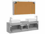 Bathroom Furniture Set 4 pcs Grey Sonoma 3406860