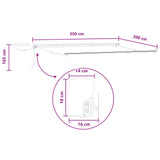 Electric Retractable Awning Light Grey and White 3.5 x 2 m 3425745