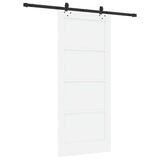 Sliding Door Manual White and black 86 x 198.5 cm 3333511