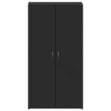 ZNTS File Cabinet Black 60x32x115 cm Engineered Wood 840773