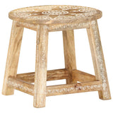 Hand-painted Stool 38x38x35 cm Solid Mango Wood 287445