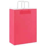 Paper Bags 250 pcs with Handles Pink 26x12x35 cm 4101898
