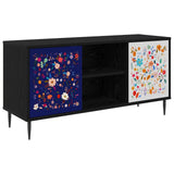 TV Cabinet MAINZ 102 x 33 x 51 cm Black Oak Engineered Wood 8007064