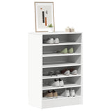 808945 Shoe Cabinet White 60x35x92 cm Engineered Wood