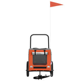 Pet Bike Trailer Orange and Grey 54.5 x 120 x 161 cm 93844