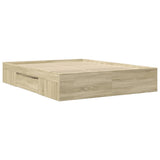 Bed Frame without Mattress Sonoma Oak 150x200 cm King Size Engineered Wood 3295466