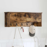 Wall-Mounted Coat Rack with Shelf Smoked Oak 80 x 20 x 30 cm 874343