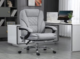 Massage Office Chair, Heated Reclining Computer Chair with Adjustable Height and Footrest, Grey T3398P377447