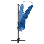 4-Tier Garden Parasol with Aluminium Pole Azure Blue 250x250 cm 313827