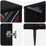 Bedside Cabinet OMMEN 2 pcs Black Oak 36 x 33 x 51 cm 8007250