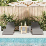 Sun lounger 2 pcs Grey 184 x 55 x 64cm Solid Acacia wood 4107095