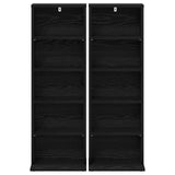 CD Cabinet 2 pcs Black Oak 33 x 23.5 x 97.5 cm Engineered Wood 8012693