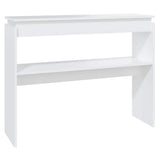 808323 Console Table White 102x30x80 cm Engineered Wood