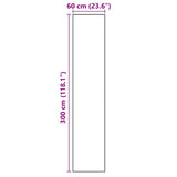 Kitchen Rug White 300 x 60 cm Velvet 42013424