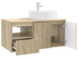 Bathroom Furniture Set 2 pcs Sonoma Oak Engineered Wood 3404076