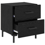 Bedside Cabinet Black Oak 40 x 35 x 47.5 cm Engineered Wood 882017
