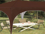 Pop-up Party Tent 575 x 288 x 245 cm Brown Oxford Fabric 42019885